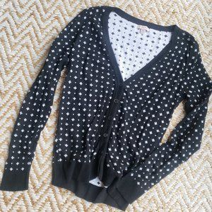 Merona Black Cross Cardigan Small NEW WITHOUT TAGS